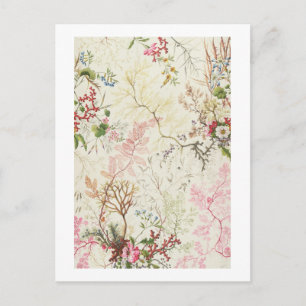 Seaweed design for silk material (w/c on paper) postcard