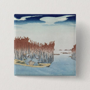 Seaweed Gatherers at Omari, from the series 15 Cm Square Badge