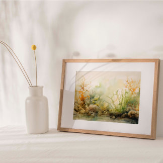 Seaweed Kelp Garden Watercolor Print