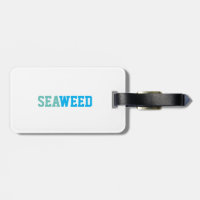Seaweed Luggage Tag w/ leather strap
