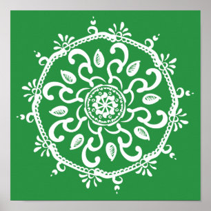 Seaweed Mandala Poster