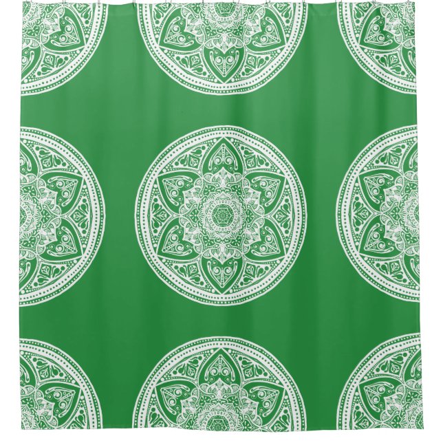 Seaweed Mandala Shower Curtain (Front)