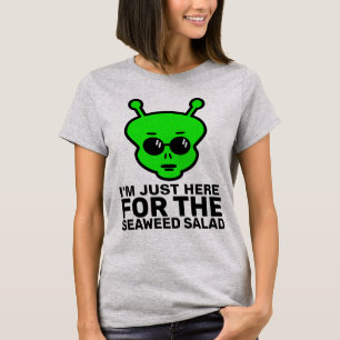 SEAWEED SALAD ALIEN VEGAN T-SHIRTS