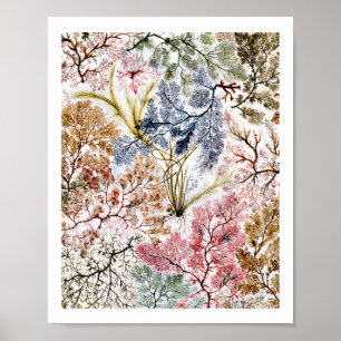 Seaweed Silk Fabric Art Poster