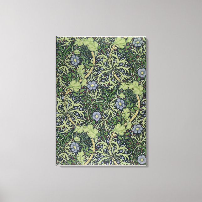Seaweed Wallpaper Design, printed by John Henry De Canvas Print (Front)