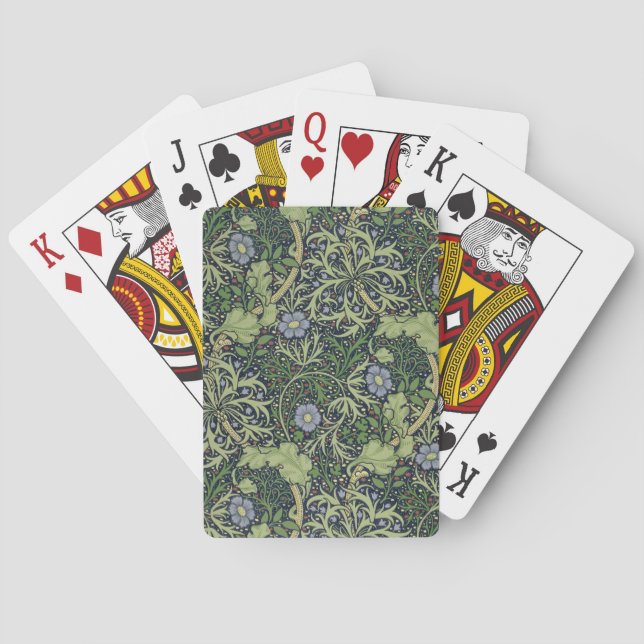 Seaweed Wallpaper Design, printed by John Henry De Playing Cards (Back)