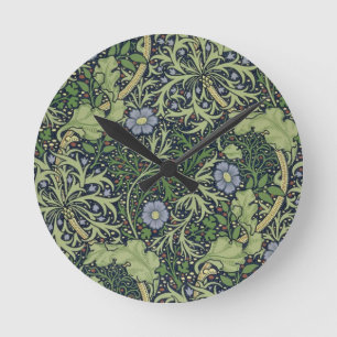 Seaweed Wallpaper Design, printed by John Henry De Round Clock