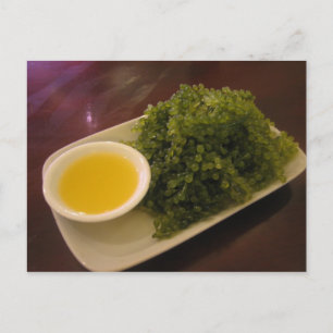 Seaweed with a lemon dip postcard