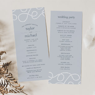 Seaworthy Wedding Ceremony Program Fog Programme