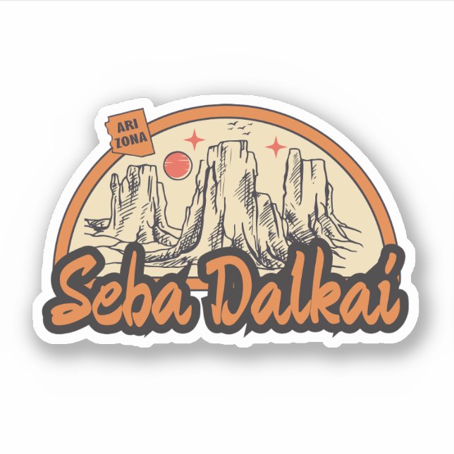 Seba Dalkai, Arizona  Sticker (Front)