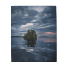 Sebago Lake Island Oasis Metal Wall Art