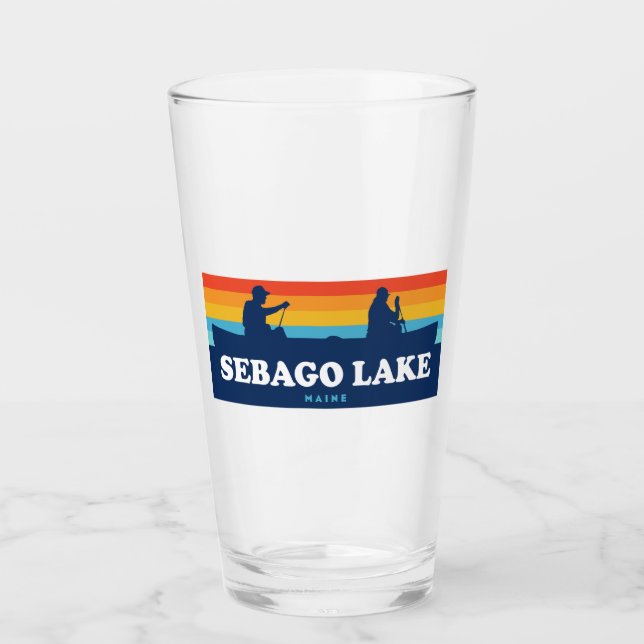 Sebago Lake Maine Canoe Glass (Front)