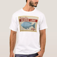 Sebago Lake Maine Fish Vintage Travel T-Shirt