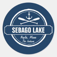 Sebago Lake Maine Personalised Town and Name