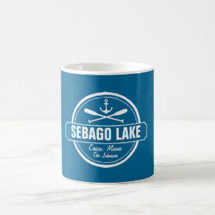 SEBAGO LAKE MAINE PERSONALIZED TOWN AND NAME COFFEE MUG