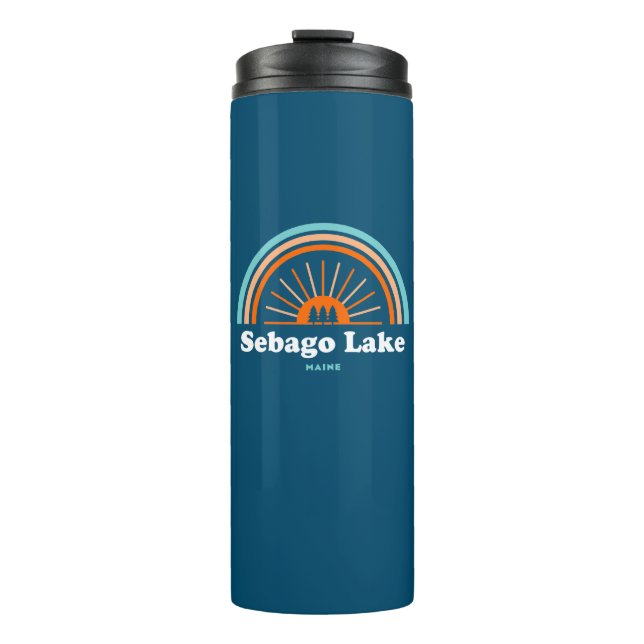 Sebago Lake Maine Rainbow Thermal Tumbler (Front)