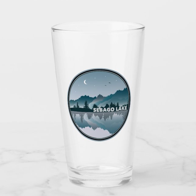 Sebago Lake Maine Reflection Glass (Front)