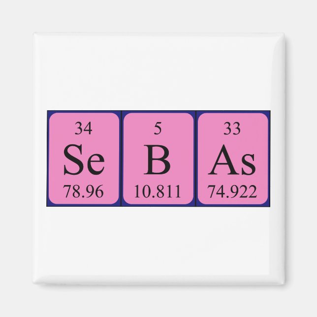 Sebas periodic table name magnet (Front)