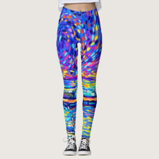 Sebastian Inlet Cotton Candy Sky Leggings