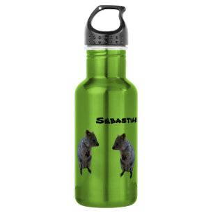 Sebastian Name With 2 Aussie Quokkas, Water Bottle