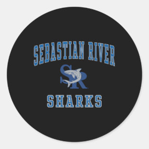 Sebastian River High School Sharks C1 Classic Round Sticker