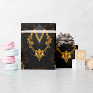 Sebastians Baroque Library Unique Chic Wrapping Paper