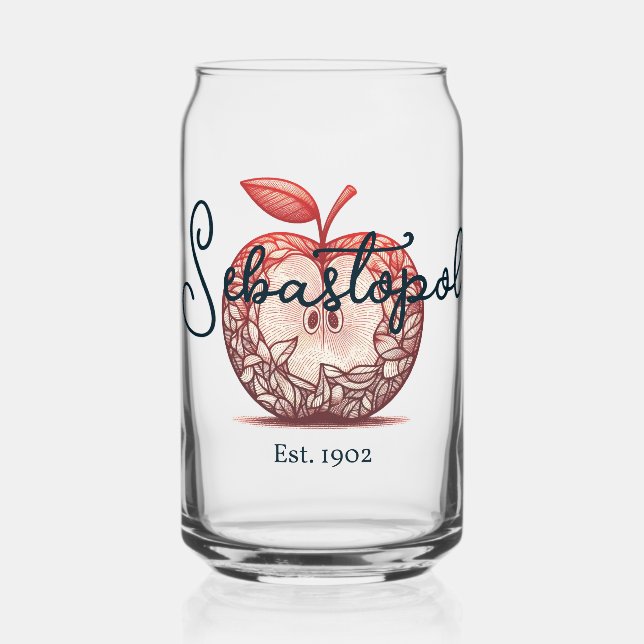 Sebastopol California Gravenstein Apple Fair  Can Glass (Back)