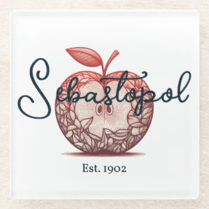 Sebastopol California Gravenstein Apple Fair  Glass Coaster