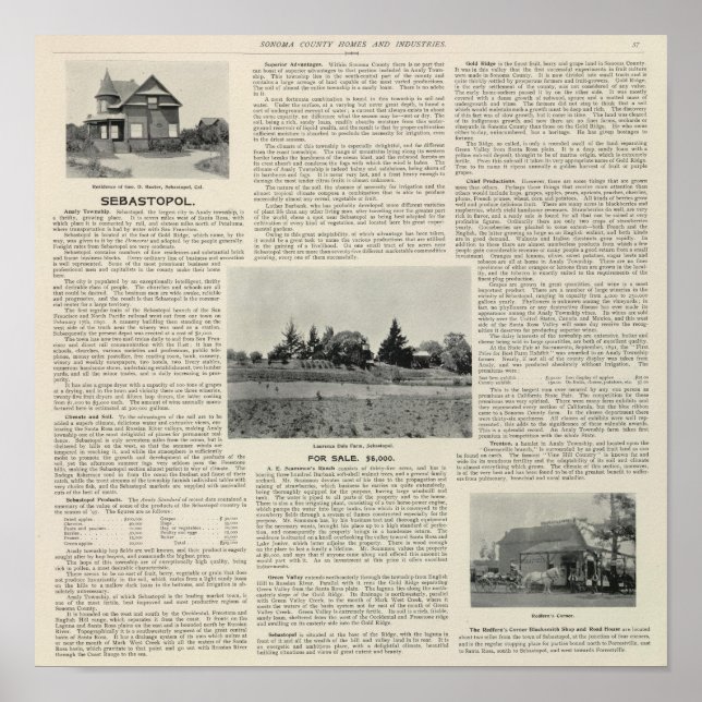 Sebastopol, California Poster (Front)