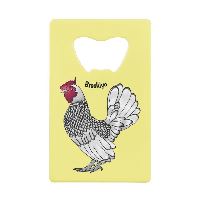 Sebright chicken cartoon illustration (Front)