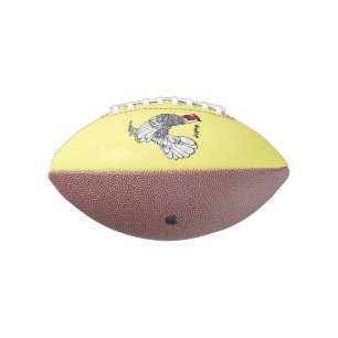 Sebright chicken cartoon illustration american football