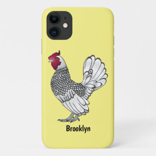 Sebright chicken cartoon illustration iPhone 11 case