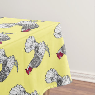 Sebright chicken cartoon illustration  tablecloth