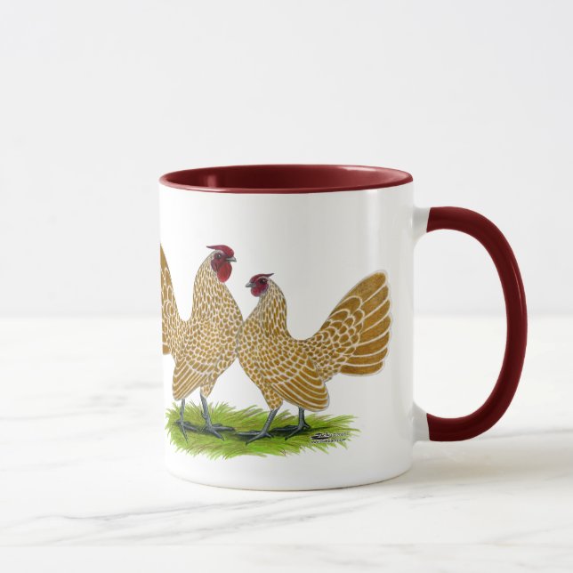 Sebrights Buff Laced Mug (Right)