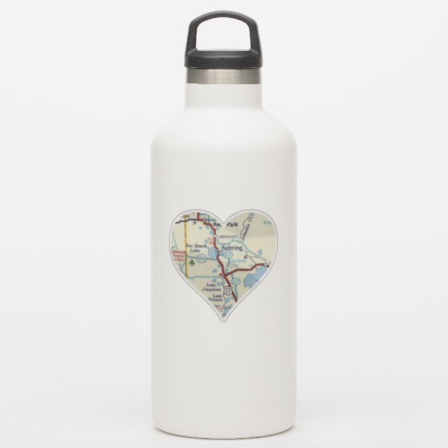 Sebring FL Vintage Map (Waterbottle)