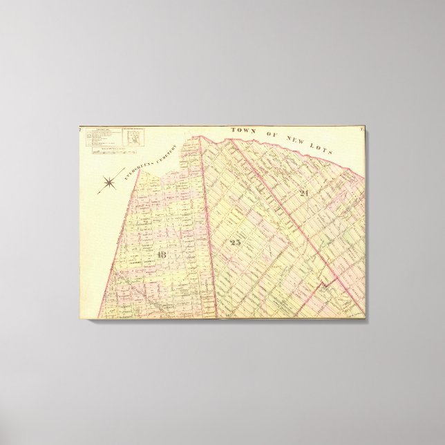 Sec 7 Brooklyn map Canvas Print (Front)