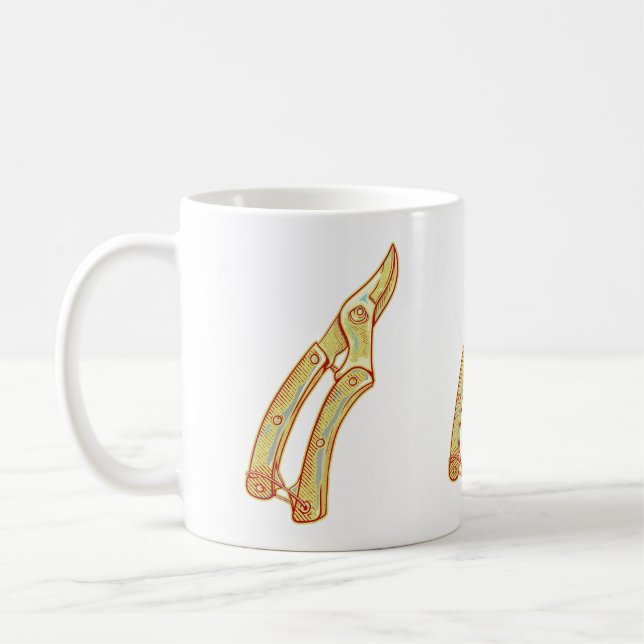 Secateurs Gardening tools Coffee Mug (Left)
