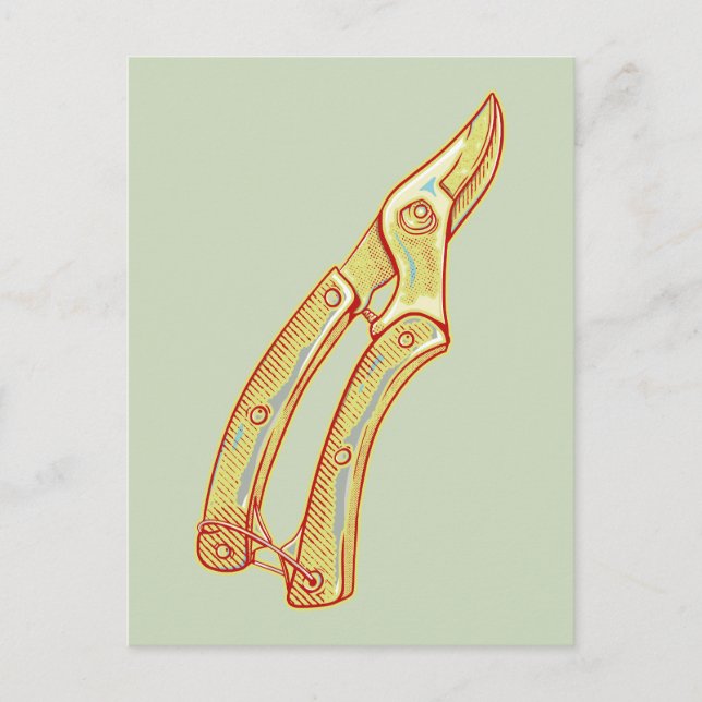 Secateurs Gardening tools Postcard (Front)