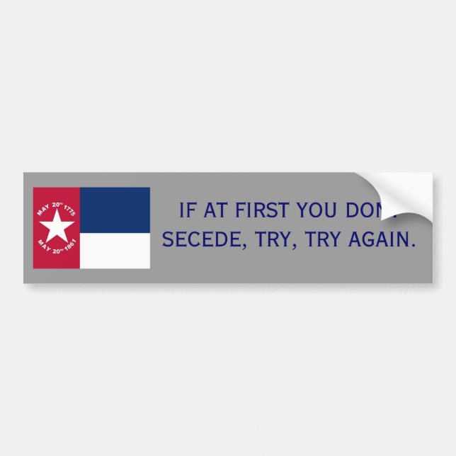 Secede -NC Bumper Sticker (Front)