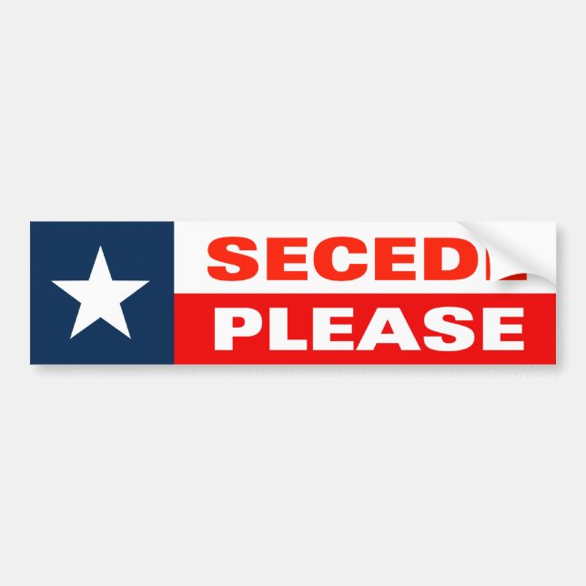 Secede, Please Bumper Sticker (Front)