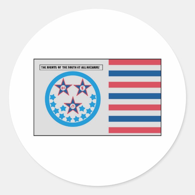 Secession Flag used by Florida - January 10, 1861 Classic Round Sticker (Front)