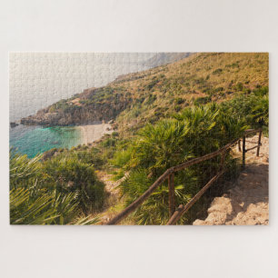 Secluded beach in Lo Zingaro, Sicily Jigsaw Puzzle