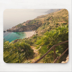 Secluded beach in Lo Zingaro, Sicily Mouse Mat