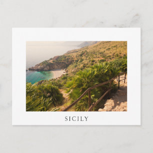 Secluded beach in Lo Zingaro, Sicily Postcard