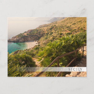 Secluded beach in Lo Zingaro, Sicily Postcard