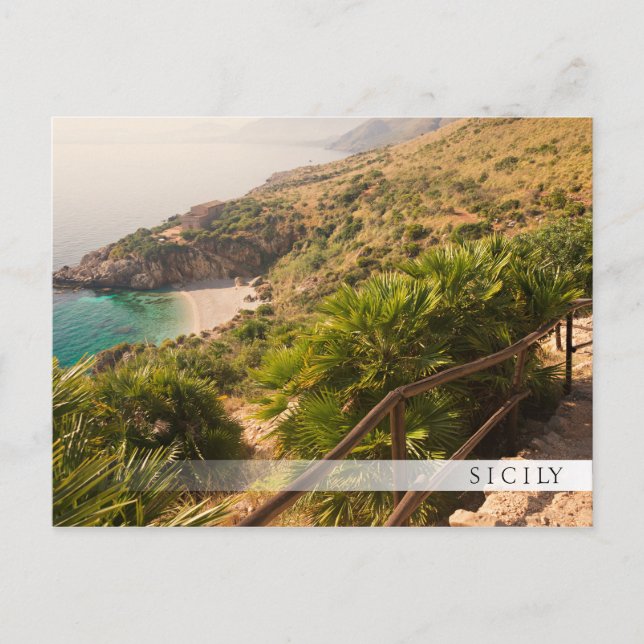 Secluded beach in Lo Zingaro, Sicily Postcard (Front)