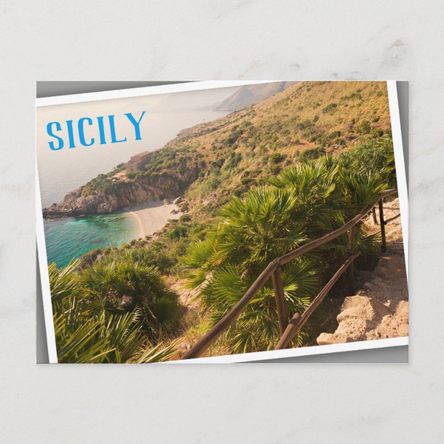 Secluded beach in Lo Zingaro, Sicily Postcard (Front)