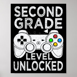 Second 2nd Grade Level Unlocked Video Game Byck To Poster