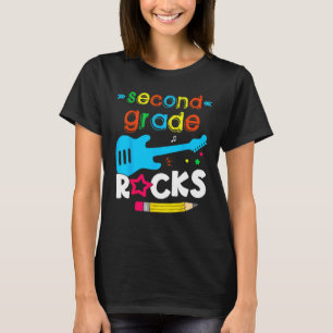 Second 2nd Grade Rocks Teacher Student  Back To Sc T-Shirt