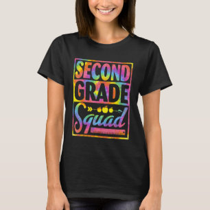Second 2nd Grade Squad Tie Dye Back To School T-Shirt